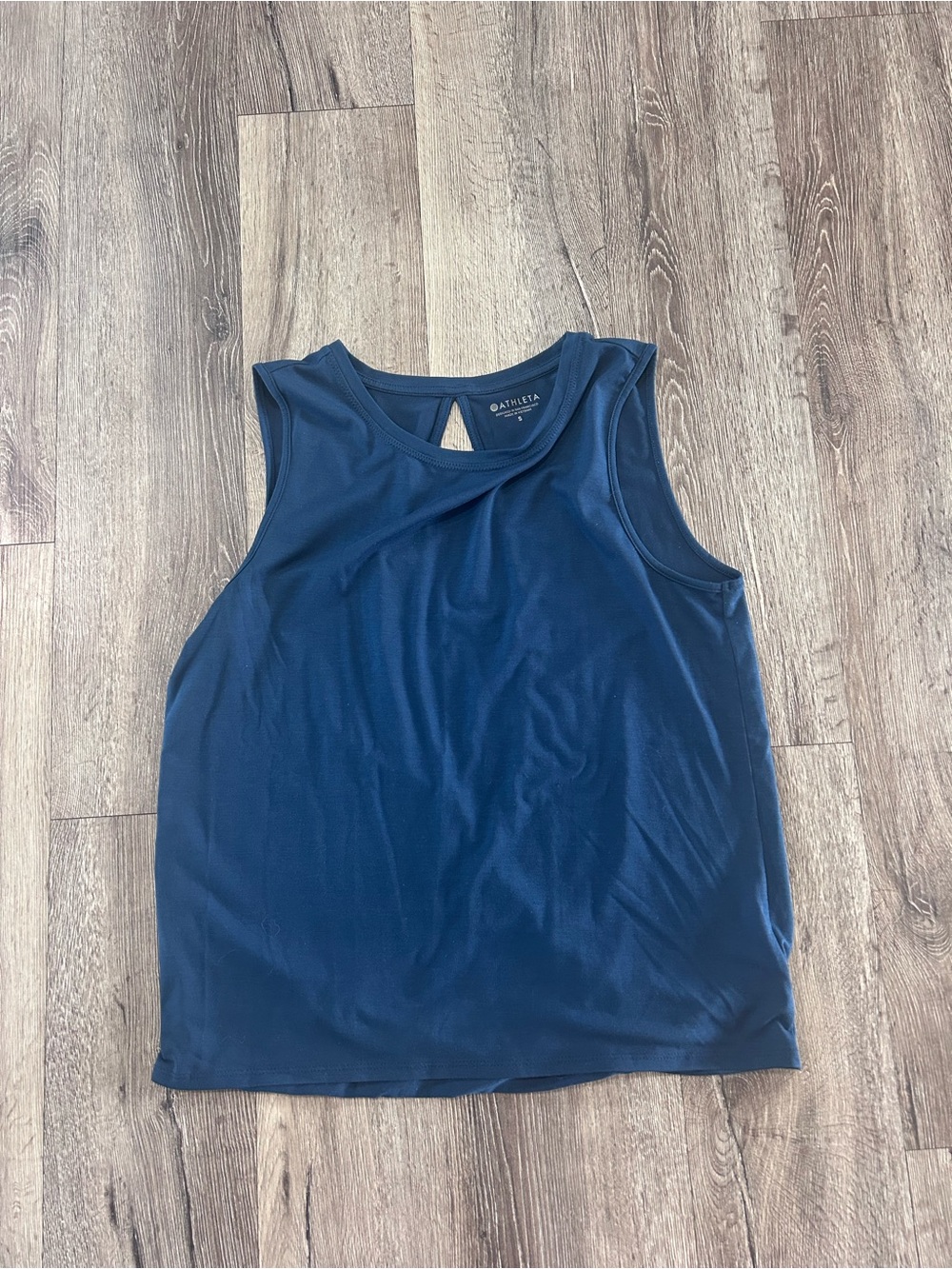 Athleta Deep Navy Performance Tank with Keyhole Back
